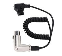 Fabater Câble d'alimentation enroulé XLR à Angle Droit, Conception à Ressort Flexible, Puissance Efficace pour Les Caméras Professionnelles, 1m