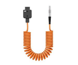 Fabater Câble d'alimentation Mâle OB 2 Broches D-Tap Câble Rotatif Portable à 180 Degrés Cordon d'alimentation de Caméra pour Les Opérations Transvidéo en Extérieur en Spirale : 16-140 Cm