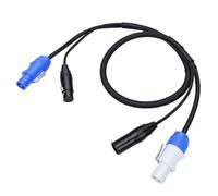 Fabater Câble D'extension 23AWG XLR combiné d'alimentation et de Signal pour événements D'éclairage de Scène avec Construction en PVC 1 unité (1m)
