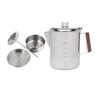 Fabater Cafetière de Camping, Percolateur à café en Acier Inoxydable de Grande capacité, Percolateur D'extérieur pour Machine à Expresso, Infusion sur Cuisinière, Induction (12 tasses 2000-3000ML)
