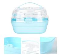 Fabater Cage de Transport Portable pour Hamster, Transporteur de Voyage Léger pour Petits Animaux pour Une Utilisation en Extérieur, Transporteur en Plastique Respirant avec Grand Espace, Facile à