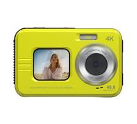 Fabater Caméra sous-Marine, Caméra étanche 4K 48MP 11,5 Pieds pour la Plongée en Apnée, Mise au Point Automatique, Zoom 16X, Double écran, Numérique avec Carte de 32 Go (Yellow)