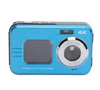 Fabater Caméra sous-Marine, Caméra étanche 4K 48MP 11,5 Pieds pour la Plongée en Apnée, Mise au Point Automatique, Zoom 16X, Double écran, Numérique avec Carte de 32 Go (Blue)