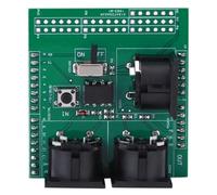 Fabater Carte Adaptateur de Blindage de Module MIDI, Interface Numérique pour Microcontrôleur, MIDI IN/OUT/THRU avec Opto-isolation, En-têtes à Broches de 2,54 Mm, pour Projet
