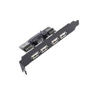 Fabater Carte D'extension Double Port 9 Broches vers 4 Ports USB 2.0 pour Une connectivité Améliorée dans Les Ordinateurs de Bureau - Installation Facile et Plug and Play - 1 unité