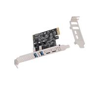 Fabater Carte D'extension PCIe vers USB 3.2 Gen 1 Bande Passante Haute Vitesse de 5 Gbit/s 2 Ports de Type C et Ports de Type A pour Adaptateur PCI Express de Bureau Prise en Charge