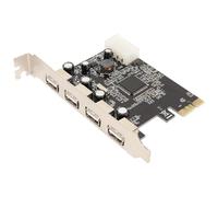 Fabater Carte d'extension PCIe vers USB2.0, 4 Ports, 4 Broches, Puissance 480 Mo/s pour Ordinateur de Bureau, Plug and Play Facile avec Puce MOSCHIP pour 7/XP/Vista/