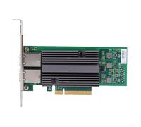 Fabater Carte Réseau Double Ports RJ45 10 Go, Carte NIC PCIE X8 à Faible Consommation D'énergie pour Serveur avec Technologie Avancée de Gestion de L'alimentation