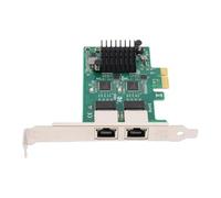 Fabater Carte Réseau Filaire Gigabit Double Port RJ45 plaqué Or pour Ordinateur de Bureau Vitesse Duplex Intégral pour I210AT Câble en Cuivre 1 X Déflecteur Court Plug and Play