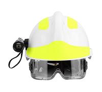 Fabater Casque de sécurité de Sauvetage d'urgence, Casque de Pompier Anti-Impact avec Lunettes de Phare pour Chantier de Construction