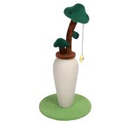 Fabater Cat Scratch Post Interactif Klauenschleifting Argent Arbre Forme Arbre Vertical Sisalenil Katzenkratzer -Pole pour Chats Intérieurs Chatons Kittens -Platz Sauvegarder la Forme Claire