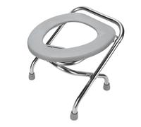 Fabater Chaise Percée Portative Pliante en Acier Inoxydable pour Adultes, Siège de Toilette Ergonomique Antidérapant, adapté aux Voyages pour les Personnes âgées (38 cm)