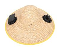 Fabater Chapeau de Ventilateur Solaire à Commande Vocale AI, Chapeau de à Large Bord Réglable à 3 Vitesses pour le Travail en Extérieur, Pêche Alimentée par L'énergie Solaire/USB