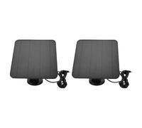 Fabater Chargeur de Panneau Solaire Extérieur 12W pour Caméra Annulaire avec Trois Ports de Connexion IP65 étanche Lot de 2 pour Caméra de sécurité Domestique