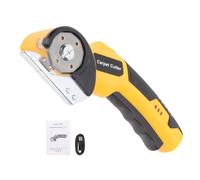 Fabater Ciseaux électriques sans Fil, Coupe-carton Rotatif Rechargeable, Coupe-Tissu électrique avec Lumière LED et Verrouillage de sécurité pour Tissu, Cuir, Tapis, Plastique, Couture et Artisanat