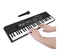 Fabater Clavier de Piano électronique 54 Touches avec Microphone et Fonction d'enregistrement, Mini Orgue électronique Portable pour Enfants, 8 Tonalités 6 Chansons 5 Rythmes 5 Percussions, Double
