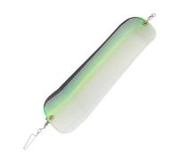 Fabater Clignotant de Pêche, Clignotant de Pêche à la Traîne Pivotant en ABS Lumineux Double Face, de Plongée Lumineux avec Mouvement Oscillant pour la en Mer et en Eau Douce (Bord Noir Vert)