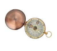 Fabater Compact Compact de l'horloge de Bronze Métallique Vintage pour Le Camping en Bateau de Randonnée, Boussole Portable Légère pour Voyager sur l'escalade (Boussole)
