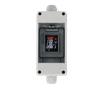 Fabater Compteur D'énergie Numérique monophasé, Ampèremètre 0~100 A Voltmètre de Puissance avec Boîtier de Disjoncteur, Ampères Watt Kwh, Fréquence, Facteur de Puissance, Multimètre