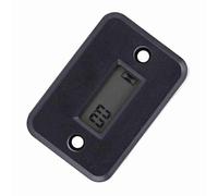 Fabater Compteur Horaire Numérique sans Fil pour Moto, VTT, Bateau, Moteur Marin, activé par Vibration, écran LCD étanche 0-99999,9 Heures, Batterie Interne CR2032, Installation Facile (BLACK)