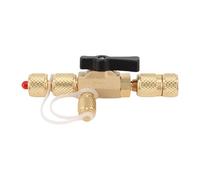 Fabater Conception de sécurité D'installateur de Dissolvant de Noyaux de Valve pour R22 R410 R32 R22 600A 404 507C, Outil de Changement de Noyaux de Valve en Laiton pour Connexion de Compteur de