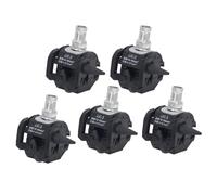 Fabater Connecteur à Percer L'isolant, 5 Pièces 1KV Pince sans Dénudage pour Division de Câbles Haute et Basse Tension, Pince à Percer pour Projets électriques et Connexions de Fils (PVC+cuivre 3)