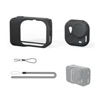 Fabater Coque en Silicone pour GO Ultra, Housse de Protection Antichoc avec Capuchon D'objectif et Sangle de Cou, Housse de Protection pour Caméra d'action (Black)