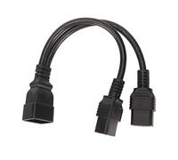 Fabater Cordon d'alimentation Répartiteur Double IEC320 C19 vers C20 Y, Câble 1 Entrée 2 Sorties C20 Mâle vers Double C19 Femelle, 12,6 Pouces 20 A 125 V 16 A 250 V pour Adaptateur d'ordinateur