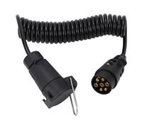 Fabater Cordon de Remorque, 7 Voies de 9,8 Pieds, Cordon en Ligne, Kit de Faisceau de Câbles à Ressort, Connecteur à Double Broches pour Camping-Car, Camion, Camping-Car