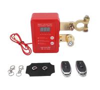 Fabater Coupe-batterie pour voiture, interrupteur de déconnexion de batterie à distance 12 V/24 V 140 A avec affichage LED de la tension, contre la décharge de la (rouge)
