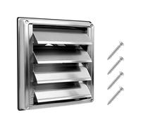 Fabater Couvercle D'aération de Sèche-linge de 4 Pouces à L'Extérieur, Couvercle D'aération Mural Extérieur en Acier Inoxydable 304 pour évents de Sèche-linge, CVC AC (100MM(4 pouces))