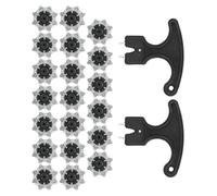 Fabater Crampons de Golf Antidérapants de Remplacement, 20 Pièces, avec Extracteur de Clous, en TPU, pour Chaussures de Golf, Crampons Faciles à Remplacer