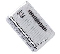 Fabater Curseur de Carte à Pousser en Métal de qualité pour la Relaxation-Curseur Portatif du Bout des Doigts pour la Concentration au Travail ou à L'école (Argent Brillant)