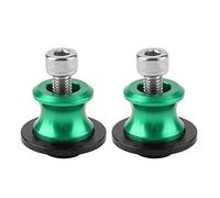 Fabater Curseurs de Bobine de Bras Oscillant CNC en Aluminium pour Support Arrière de Moto, 2 Bobines Robustes pour un Support Fiable (GREEN)