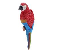 Fabater Décoration Murale du Perroquet Sols de Résine Réaliste -PapageReidkor pour Jardin Pelouse Perroquets Jardin de Figurines et Décoration de Cour Intérieure (Couleur rouge du côté droit)