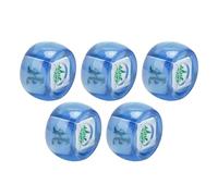Fabater Dés de Mahjong, 5 Dés de Direction du Vent en Plastique Léger, de Sphère Nord Est Sud-Ouest avec Ensemble pour Jeux de société Joueurs de Mahjong Enseignement Numérique (Bleu Transparent)