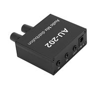 Fabater Distributeur Audio de Mixage Stéréo, Répartiteur 2 Entrées 2 Sorties 3,5 Mm, Amplificateur de Mixage Audio Plug and Play pour Ordinateur TV MP3, Coque en Alliage d'aluminium, AU 202