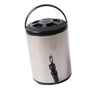 Fabater Distributeur de Boissons isolé en Acier Inoxydable 304, Distributeur de Boissons Chaudes et Froides Commerciales à Double Couche de 8 Litres pour Magasin de thé au Lait, café, Bureau à