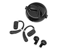 Fabater Écouteurs sans Fil 2 en 1 à Clip sur Oreille Ouverte, 2 Paires D'écouteurs Ergonomiques sans Fil, Casque Bluetooth 5.3, 140 Heures de Lecture, étanche IPX5 (Black)