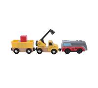 Fabater Ensemble de Jouets de Voiture de de Marchandises pour Tout-Petits, Jouet de Véhicule de Construction de Voie de à Opération électrique, Jouets de électrique avec Grue de Chargement