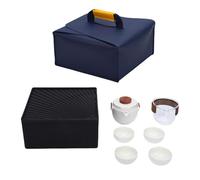 Fabater Ensemble de Théière Portable, Ensemble de Tasses à thé en Céramique, Service à thé Kung Fu Chinois avec 4 Tasses pour Voyage, Maison, Bureau en Plein Air, Théière Kungfu