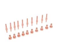 Fabater Essential 10 Pièces 9-8212 Buses 10 Pièces 9-8215 Ensemble D'électrodes pour Torche de DéCoupe SL60 SL100, Kit D'électrodes de Buse en Laiton pour Divers Besoins de Coupe