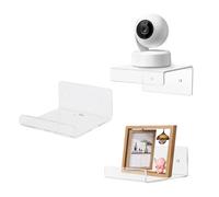 Fabater Étagères Flottantes pour Mur, 3 Petites étagères Murales en Acrylique avec Adhésif, Décor D'étagère D'affichage pour Caméra de Figurine de Plante (Transparente)