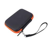 Fabater Étui Rigide pour Disque Dur Externe pour Rugged Mini USB C Sac de Rangement Portable Utilisation Quotidienne Idéal pour Les étudiants Rembourrage Absorbant Les Chocs EVA PU Noir Orange 6,3
