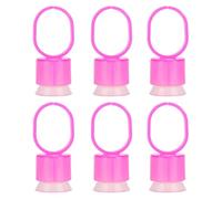 Fabater Gobelets Jetables pour Anneaux d'encre de Tatouage avec éponge, 100 Pièces/ensemble Porte-pigments pour Maquillage Permanent, Conception d'anneau Réglable, Outil de Microblading, Noir (50)