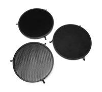 Fabater Grille en Nid d'abeille de Photographie 3 Pièces, Lampe en Nid d'abeille en Alliage D'aluminium, Ensemble de Grille de Contrôle de la Lumière avec Options de 10 30 50 Degrés pour