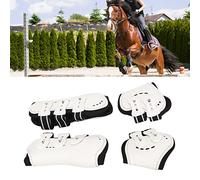 Fabater Guêtres de Tendon de Cheval, Conception Ouverte Réglable sur Le Devant avec Trous Respirants, Doublure en Néoprène pour la Protection de l'équitation de Saut (Moyen)