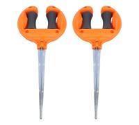 Fabater Guide de Tuyau de Jardin Pike, 2 PCS 10,6 Pouces Rouleau à Roulettes de Support du Tuyau de Support de Support Enjeux, Empêche les Tuyaux de Hors des Parterres de Fleurs