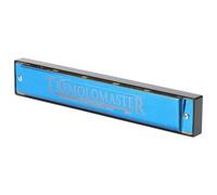 Fabater Harmonica, Orgue Diatonique 24 Trous avec Structure Stable et Hermétique, Harpe Professionnelle en Acier Inoxydable Noir avec Marques de Notes pour Débutants, Enfants, Apprenants,