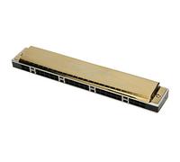 Fabater Harmonica Professionnel 24 Trous Polyphonique 1,2 Mm, Plaque de Base en Laiton, Orgue à Bouche pour Débutants, Cadeau avec Anches en Bronze Phosphoreux, Peigne en Résine ABS (G#)